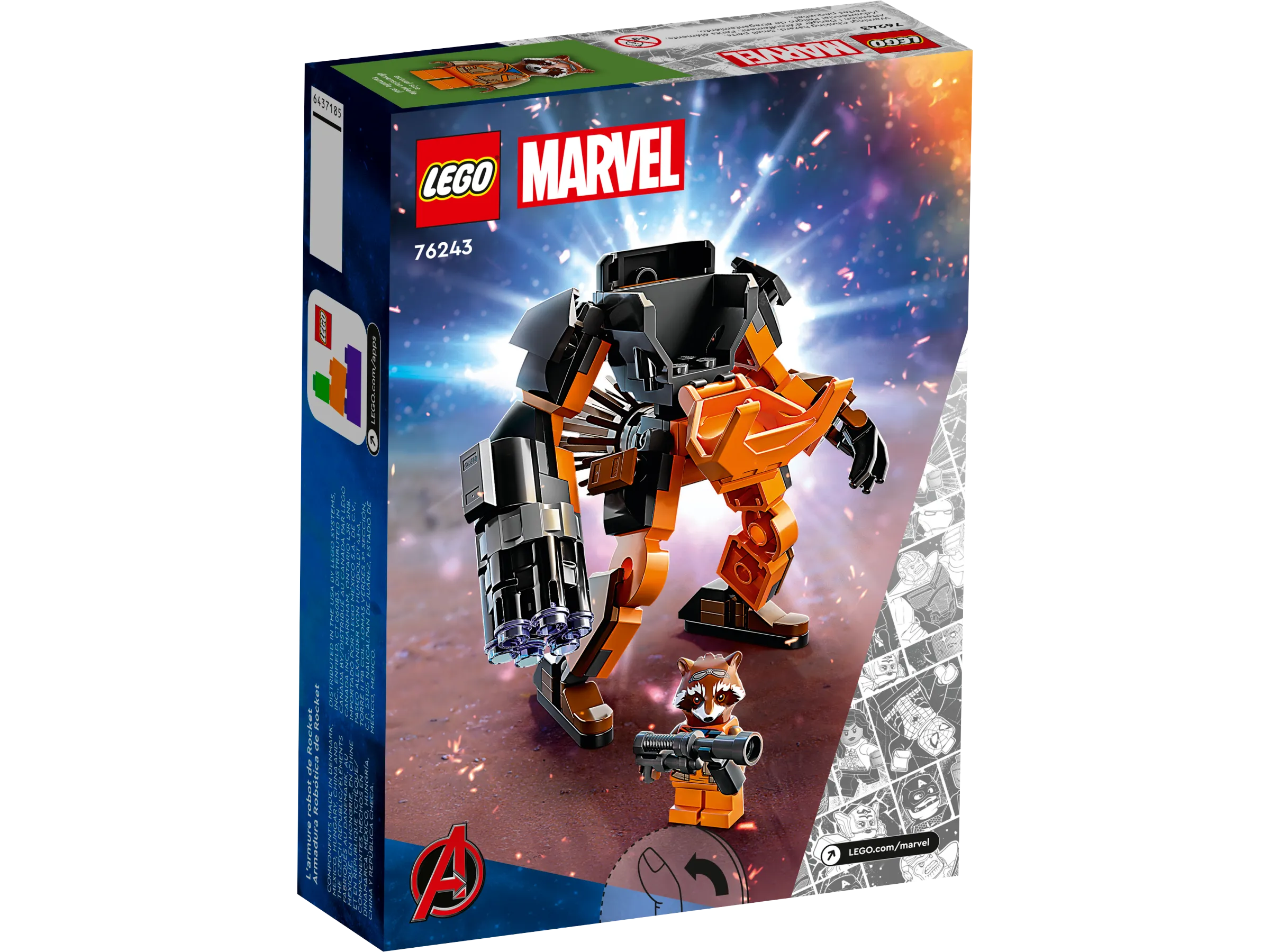 LEGO Marvel Rocket Mech Armor • Set 76243 • SetDB