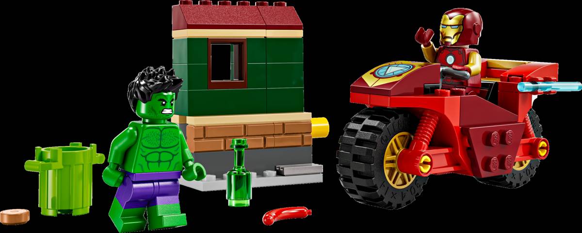 LEGO Marvel Iron Man with Bike and The Hulk • Set 76287