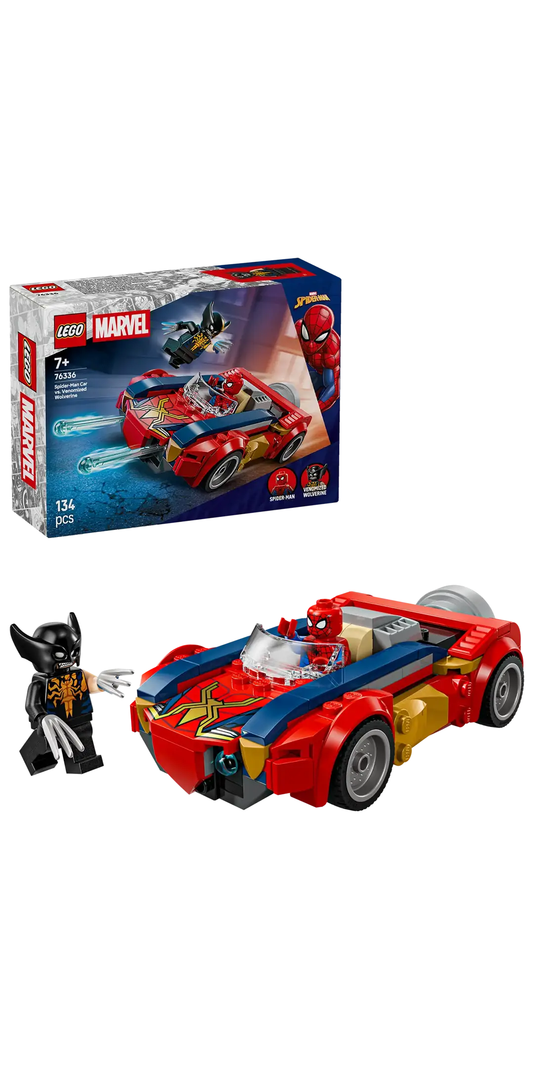 LEGO Marvel Spider-Man Car vs. Venomized Wolverine