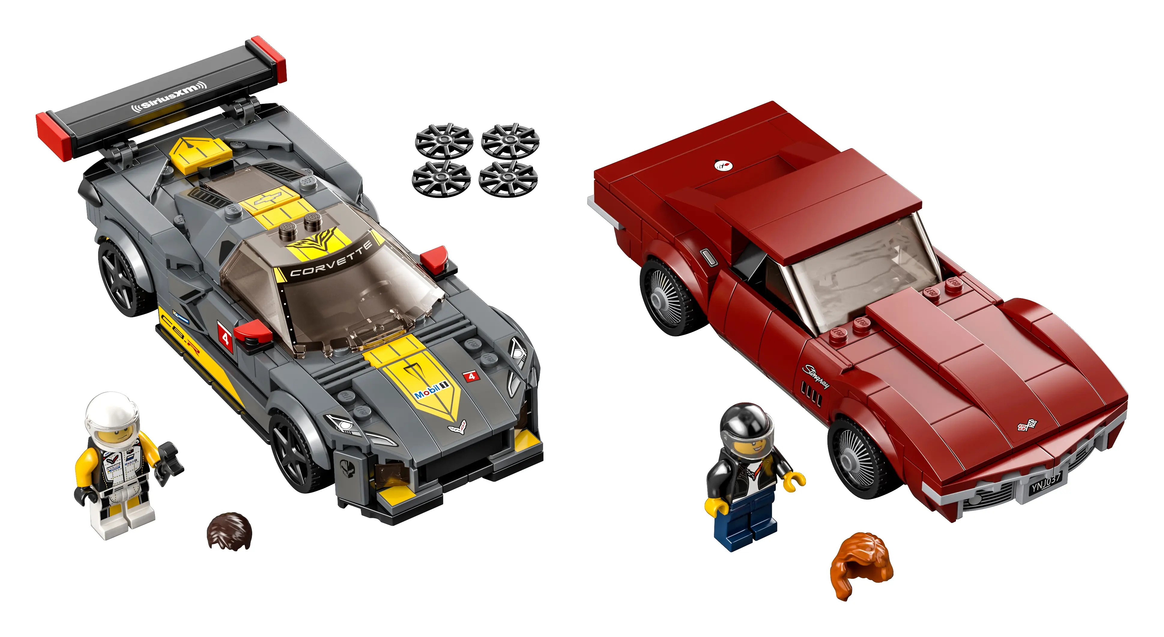 LEGO Speed Champions Chevrolet Corvette C8.R Race Car and 1969 LEGO Speed Champions Chevrolet Corvette C8.R Race Car and 1969