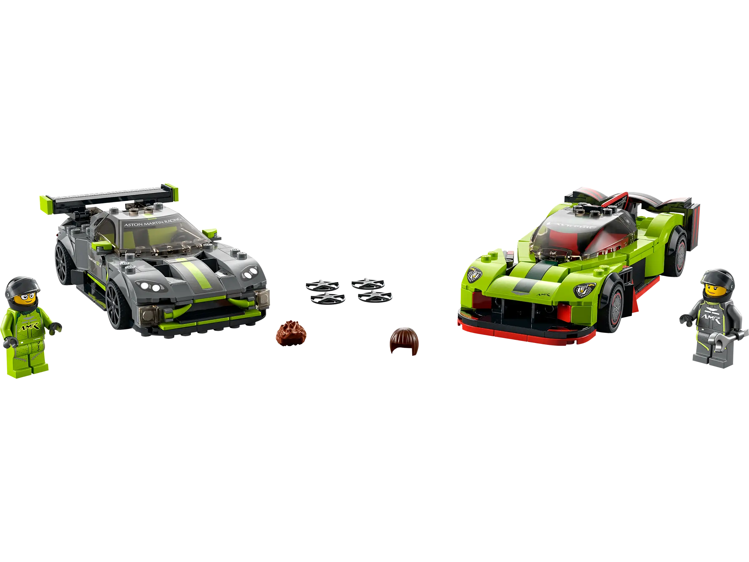 VERDY x ÜBERMENSCH White LEGO Speed Champions Aston Martin Valkyrie AMR Pro & Vantage
