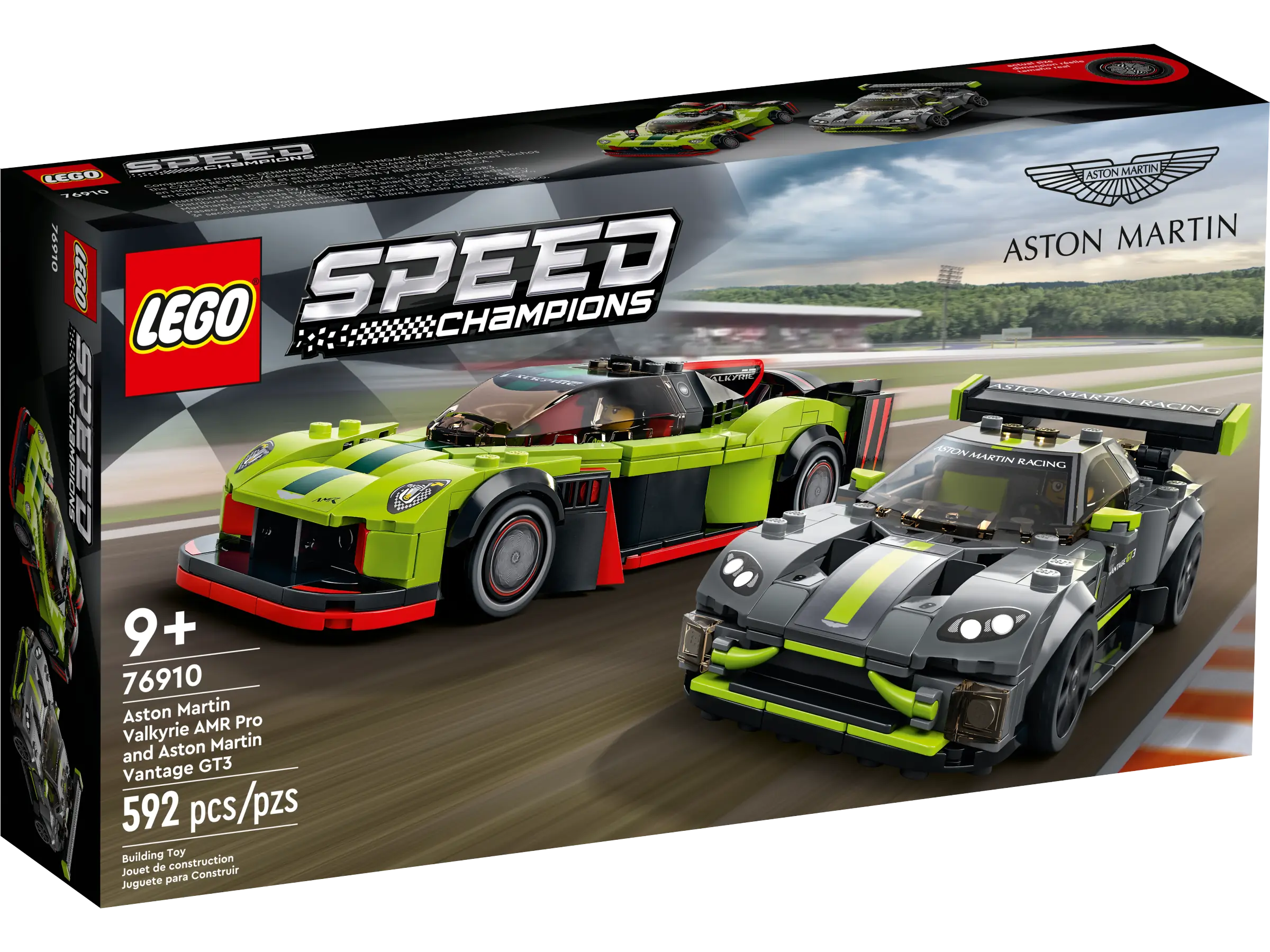 LEGO Speed Champions Aston Martin Valkyrie AMR Pro and Aston