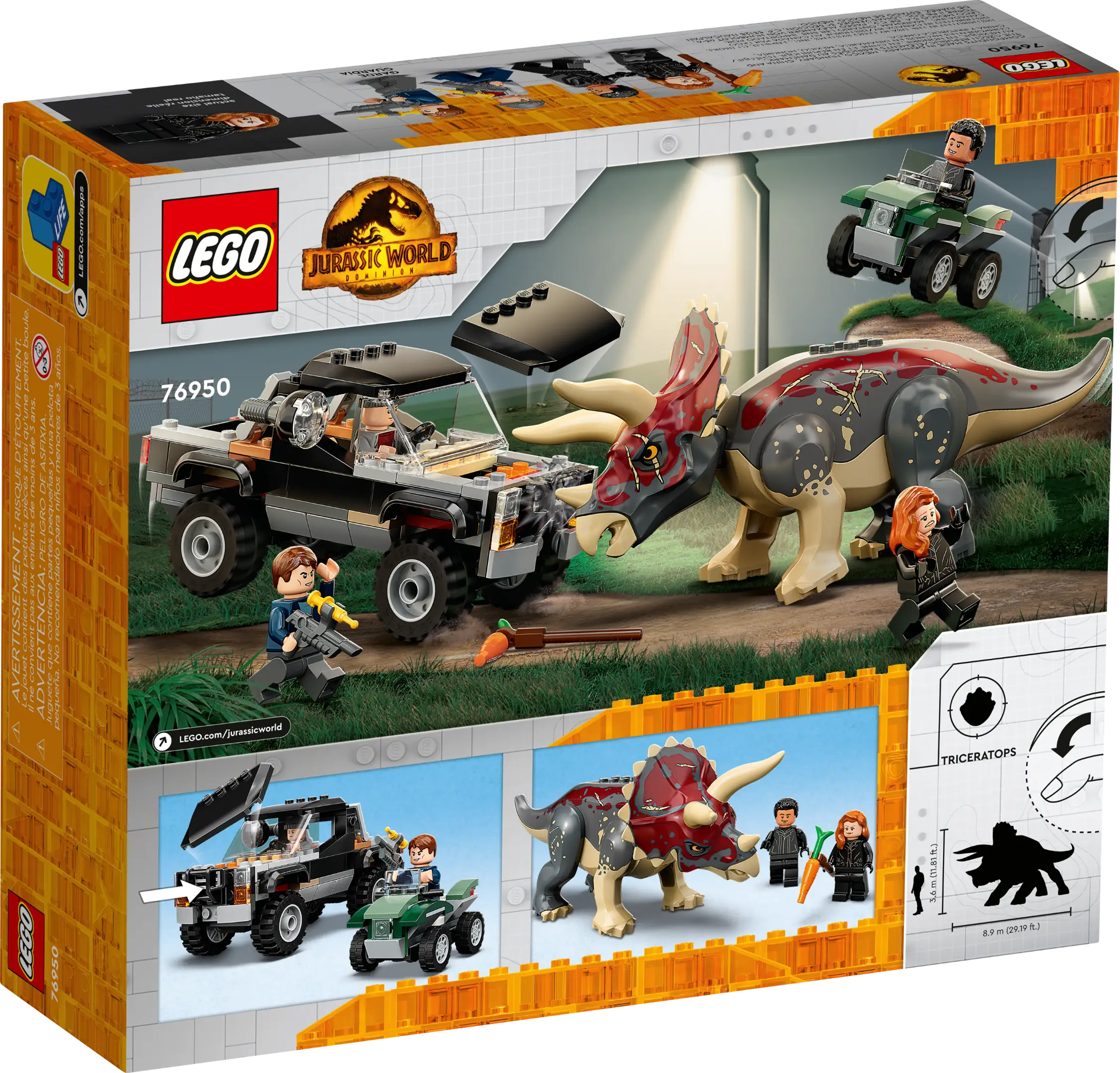 LEGO Jurassic World Triceratops Pickup Truck Ambush