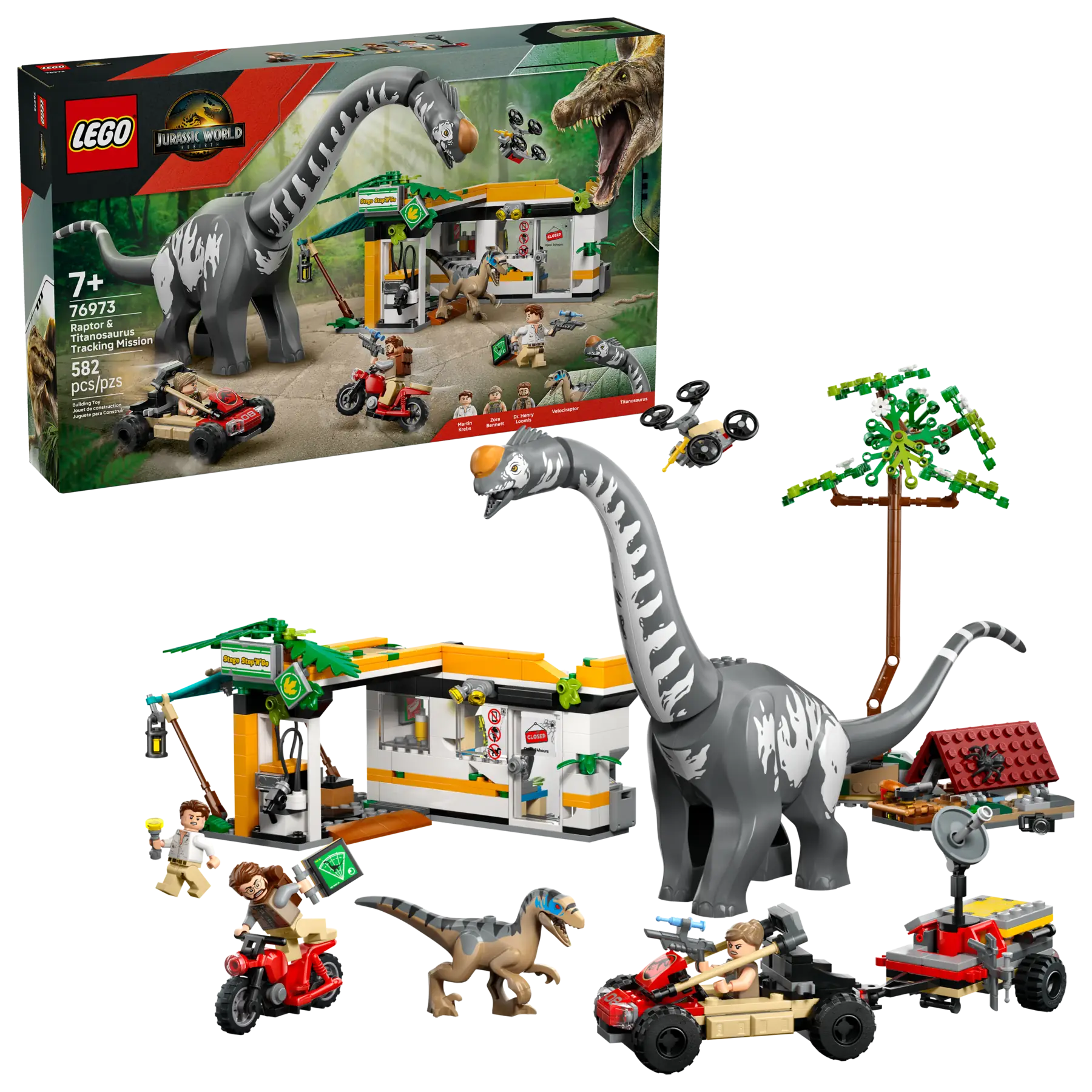 LEGO Jurassic World Raptor & Titanosaurus Tracking Mission