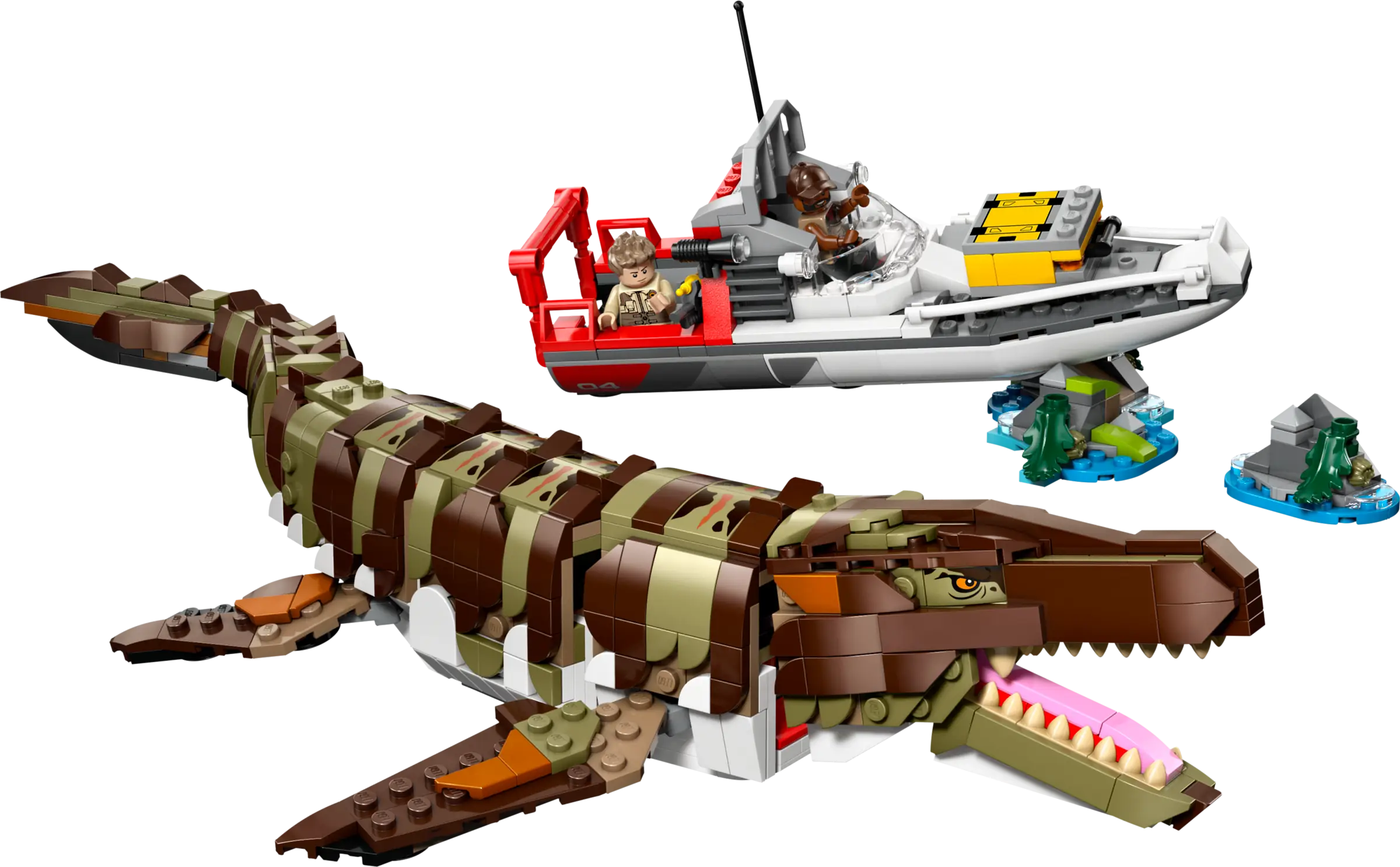 LEGO Jurassic World Brick-Built Mosasaurus Boat Mission