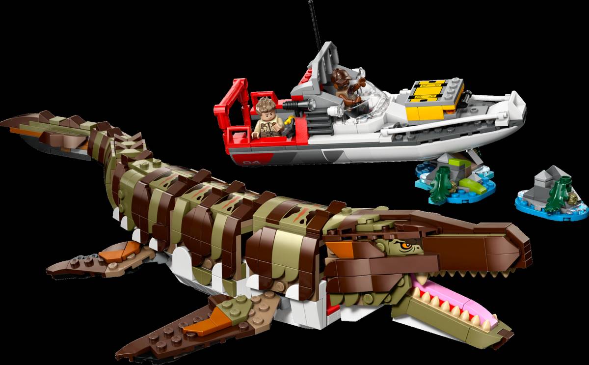 larimarbrace.ymさん7-7-4 Review: 76974 Brick-built Mosasaurus Boat Mission from LEGO
