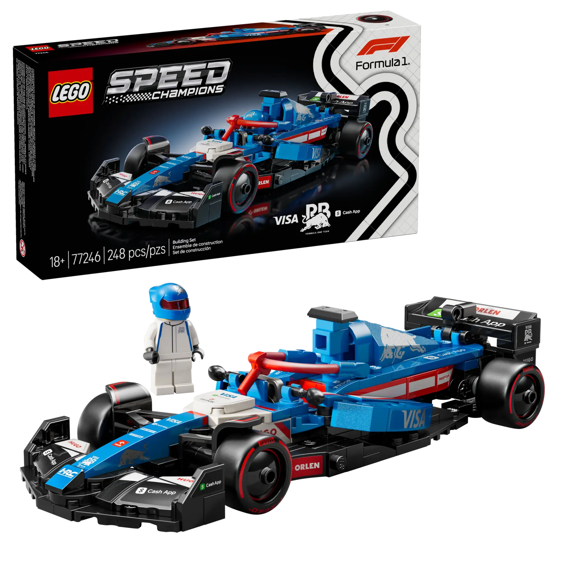 LEGO Speed Champions Visa Cash App RB VCARB 01 F1 Race Car