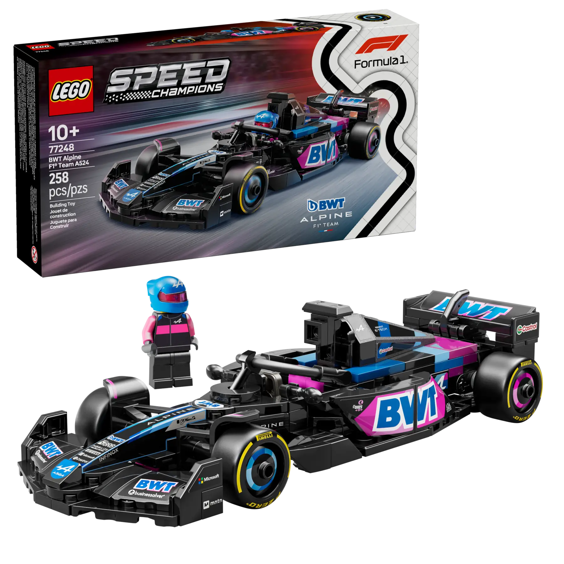 LEGO Speed Champions BWT Alpine F1 Team A524 Race Car