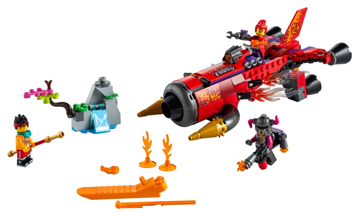 LEGO Monkie Kid Red Son's Inferno Jet • Set 80019 LEGO Monkie Kid Red Son's Inferno Jet • Set 80019