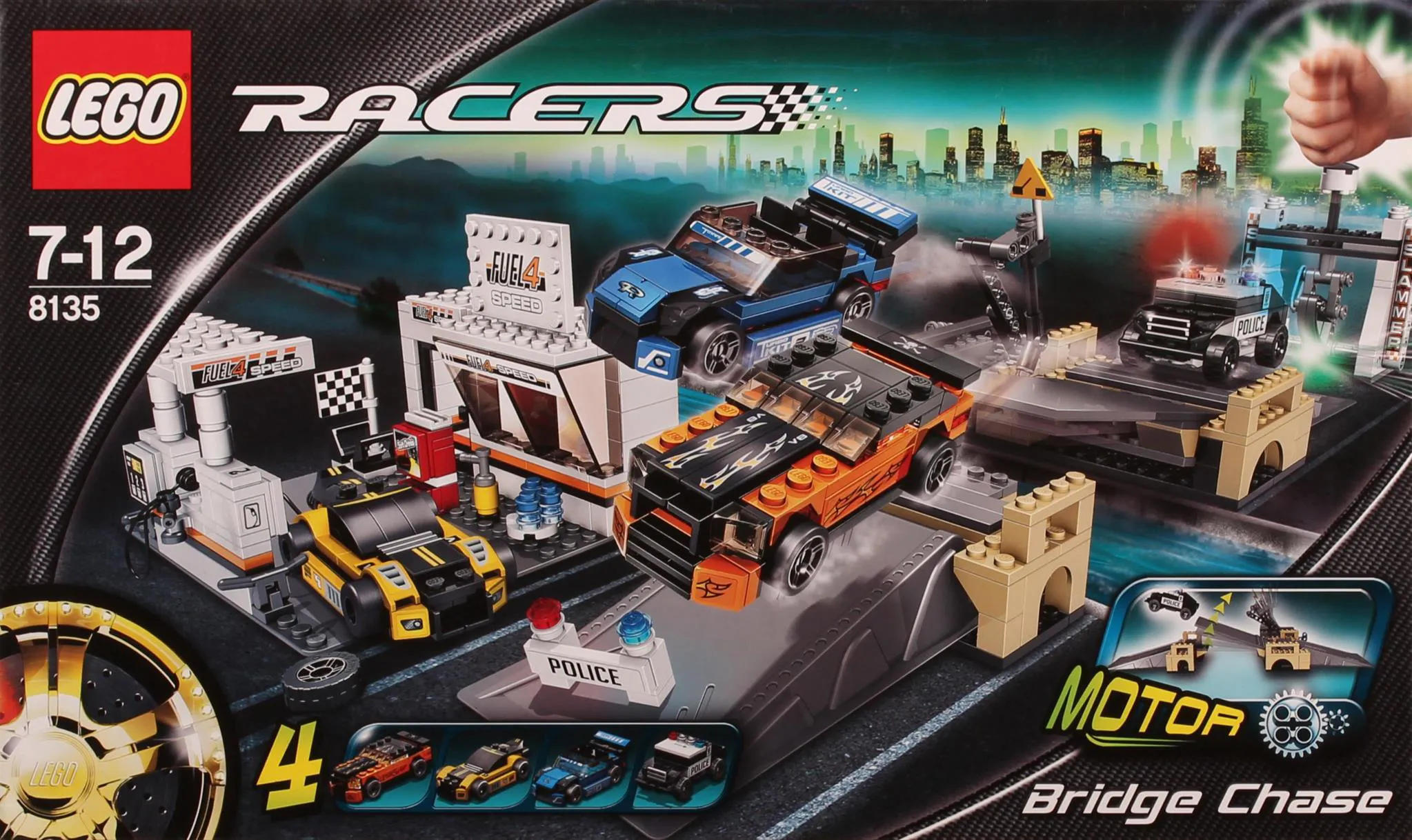 LEGO Racers Bridge Chase • Set 8135 • SetDB • Merlins Bricks
