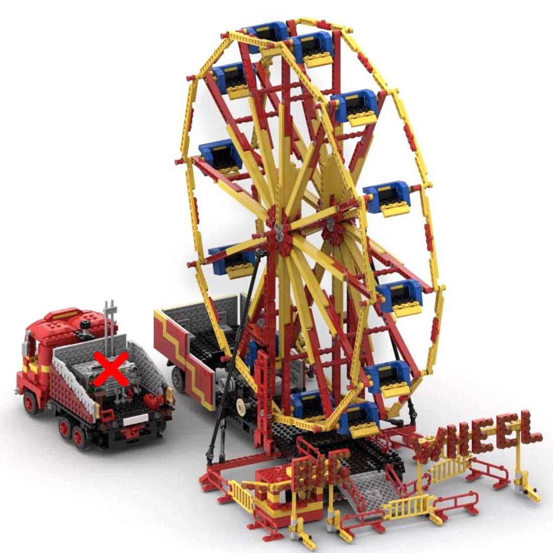 LesDiy Static Large Fairground Big Wheel • Set 3331112