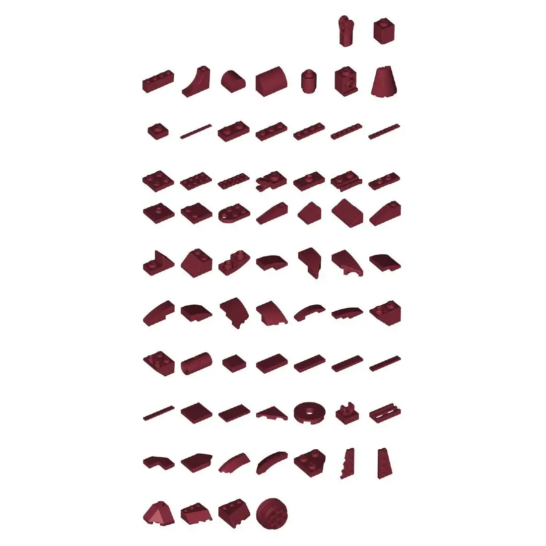 LesDiy Deep Red Parts Pack for PiXEL-DANs • Set 3499659