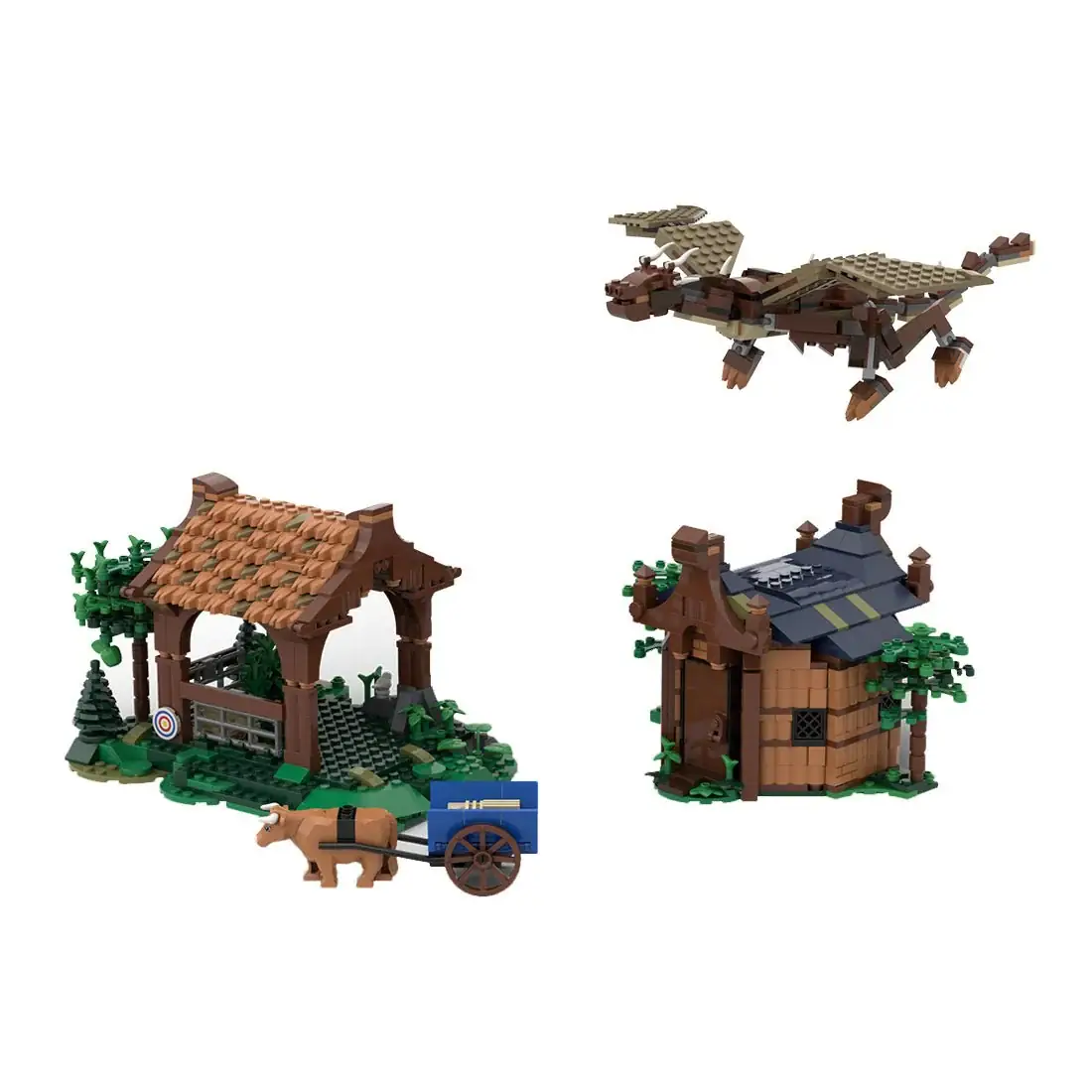 LesDiy Medieval Castle AdventureDragon, Stables and Wizard's House