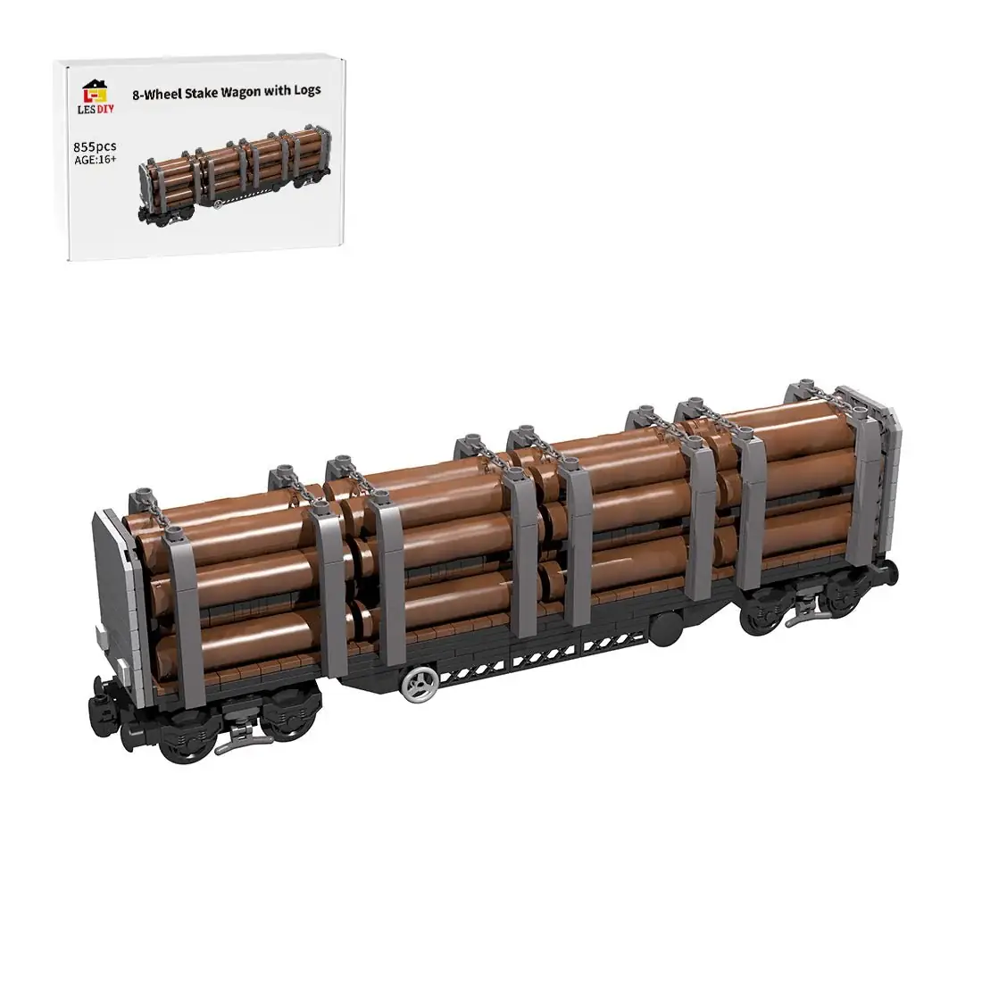 LesDiy 8-Wheel Stake Wagon • Set 3601177 • SetDB
