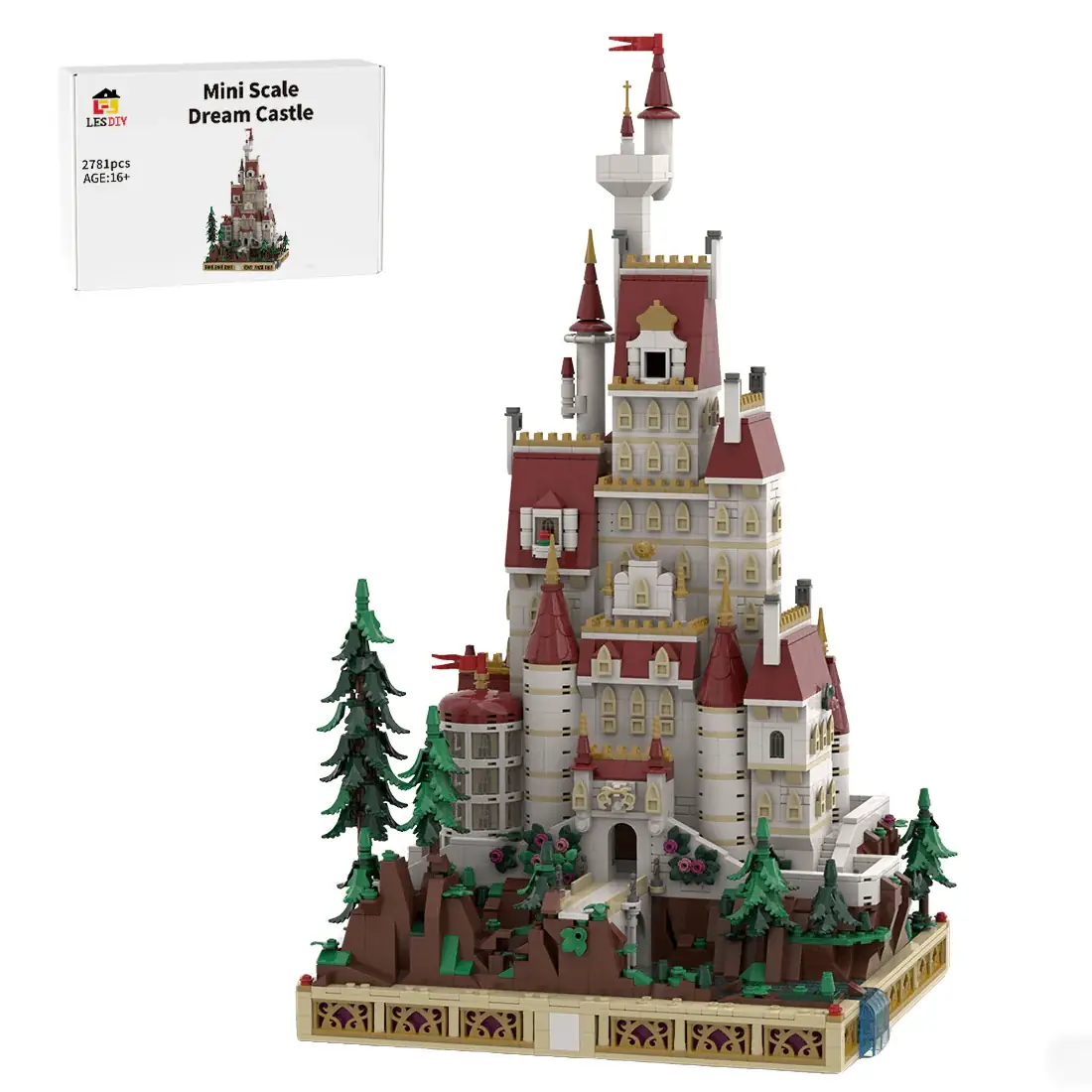LesDiy Beauty and the Beast mini scale Castle • Set 3633872
