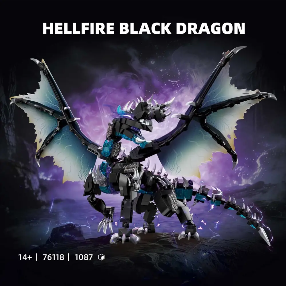 LEYI Hellfire Black Dragon • Set 76118 • SetDB