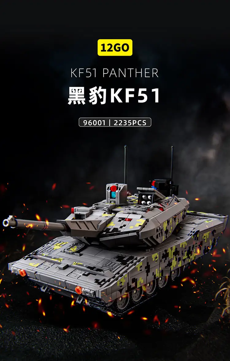 LEYI KF51 Panther Tank • Set 96001 • SetDB • Merlins Bricks
