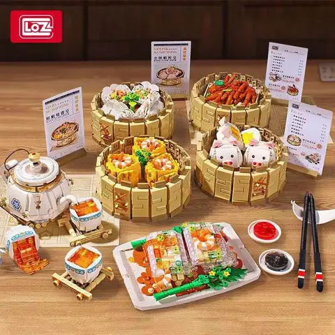 LOZ Cantonese morning tea 6 in 1 • MINI BLOCKS • Set 1260