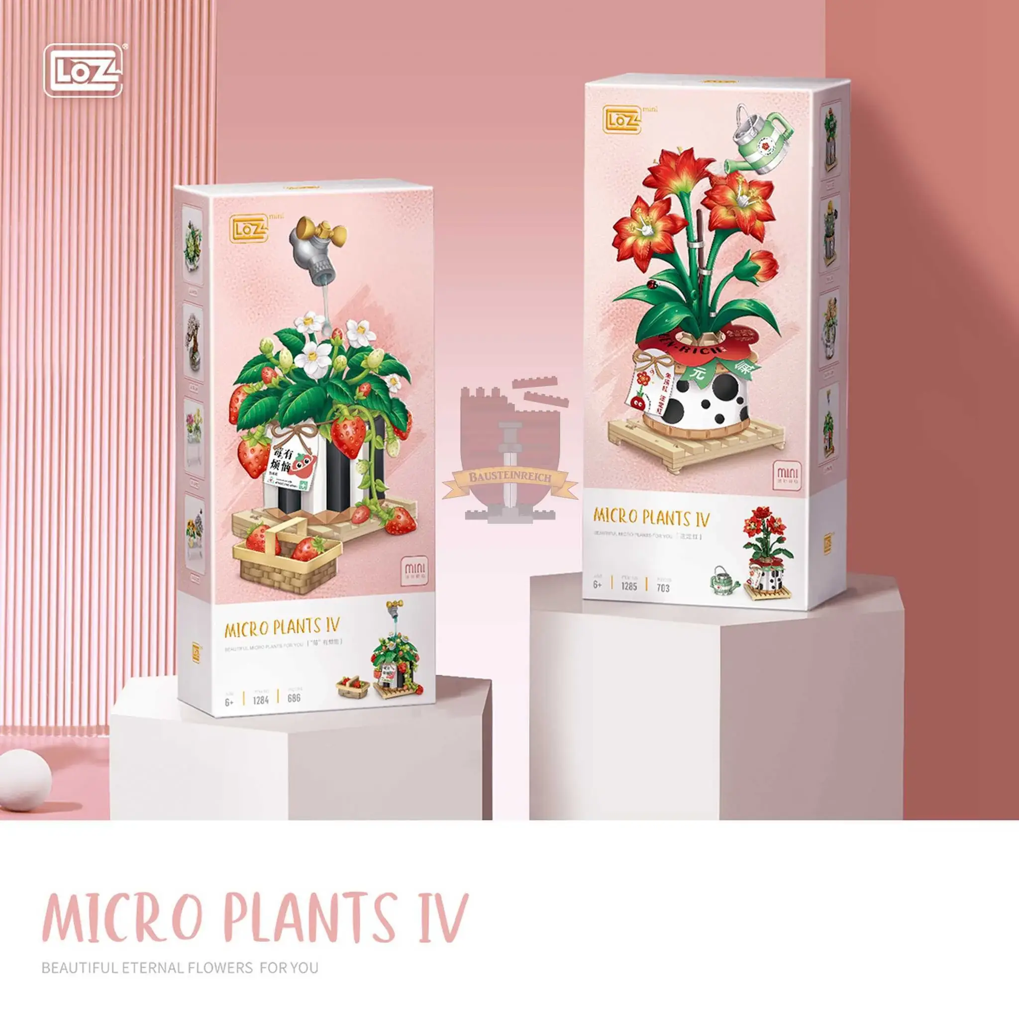LOZ Micro Plants IV Strawberry Potted Plant • MINI BLOCKS