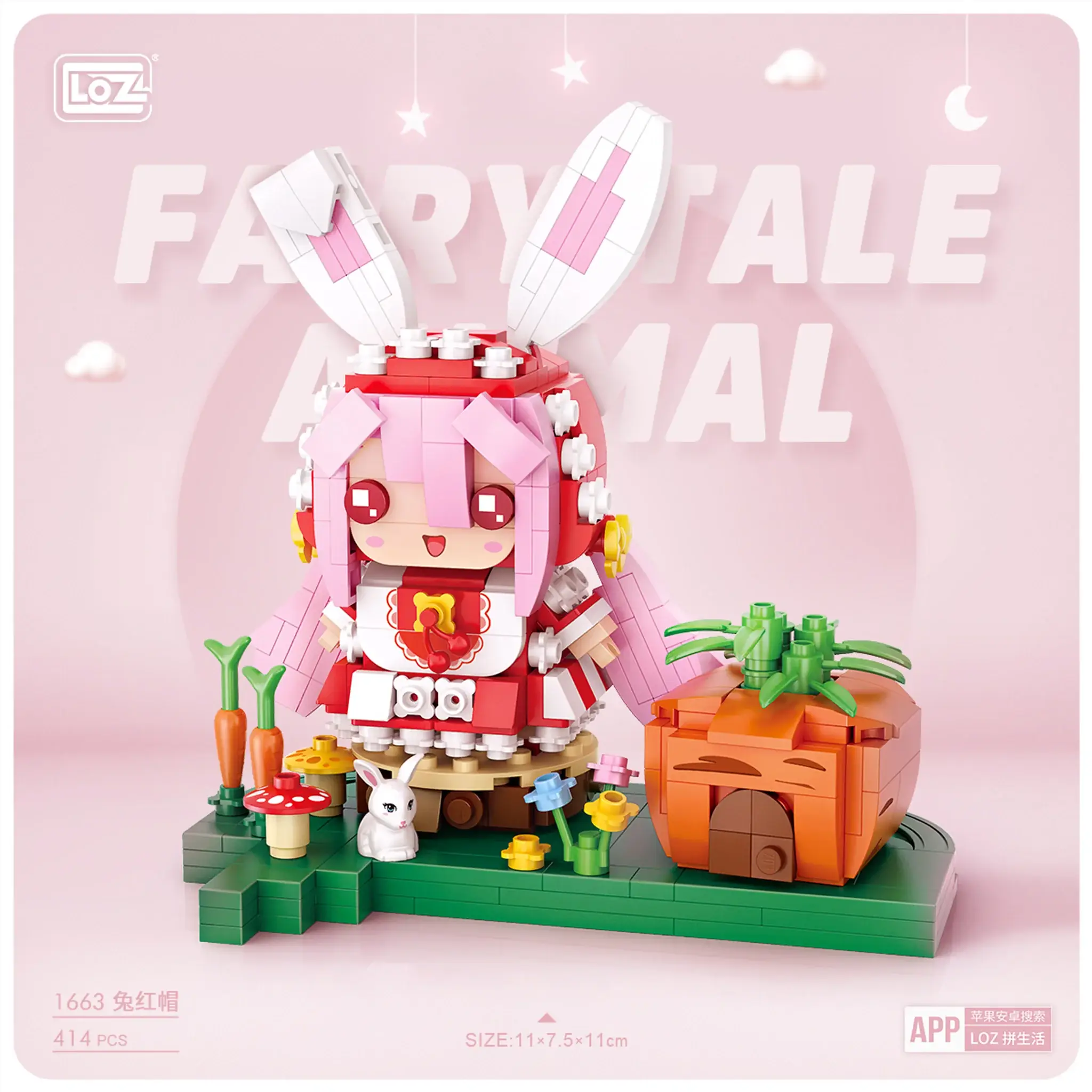 LOZ Fairy Tale Animal Rabbit Girl • MINI BLOCKS • Set 1663
