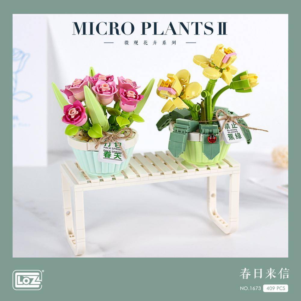 【miniTODAYFU_StandcollarOrgandyBlouse Plant Building Brick Kit - Pinguicula by Wizardi F07N11-27-23(113