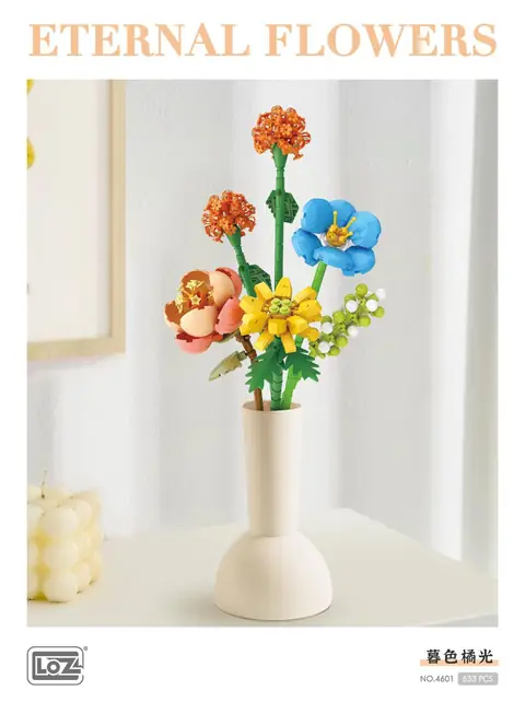 LOZ Eternal flowers Orange twilight • MINI BLOCKS • Set 4601