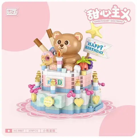 LOZ Beary birthday cake • DIAMOND BLOCKS • Set 8807 • SetDB