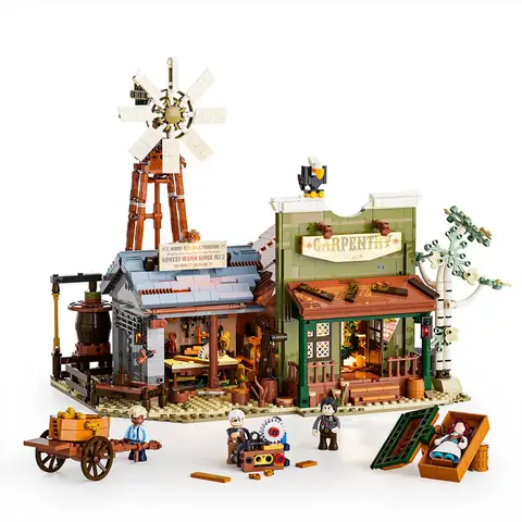 【N8】11個セット　へリボーンコレクション 6　ワークショップ Vol.29 Lumibricks Old West Carpentry Workshop • Set 14015 • SetDB