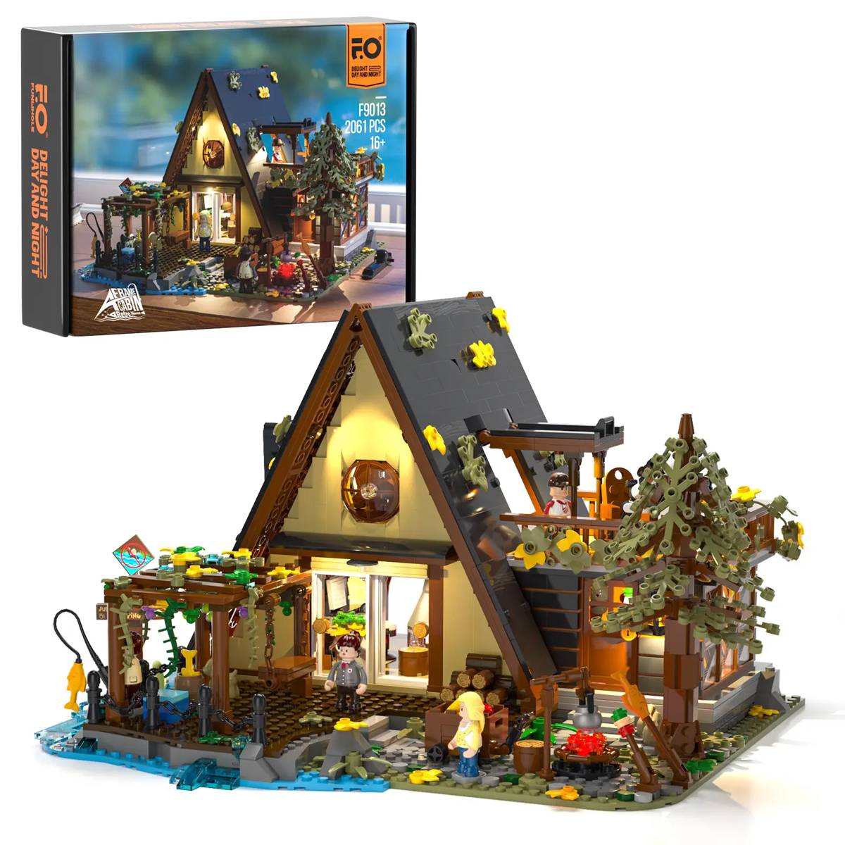 Lumibricks (Funwhole) A-Frame Cabin • Set F9013 • SetDB
