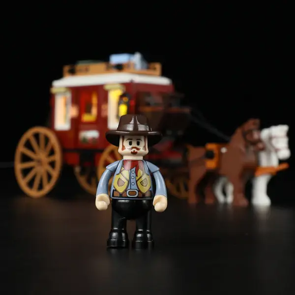 【ドイツ Wiesenthalブロック一輪挿し】BG_15 Lumibricks (Funwhole) Western Stagecoach • Set F9052 • SetDB