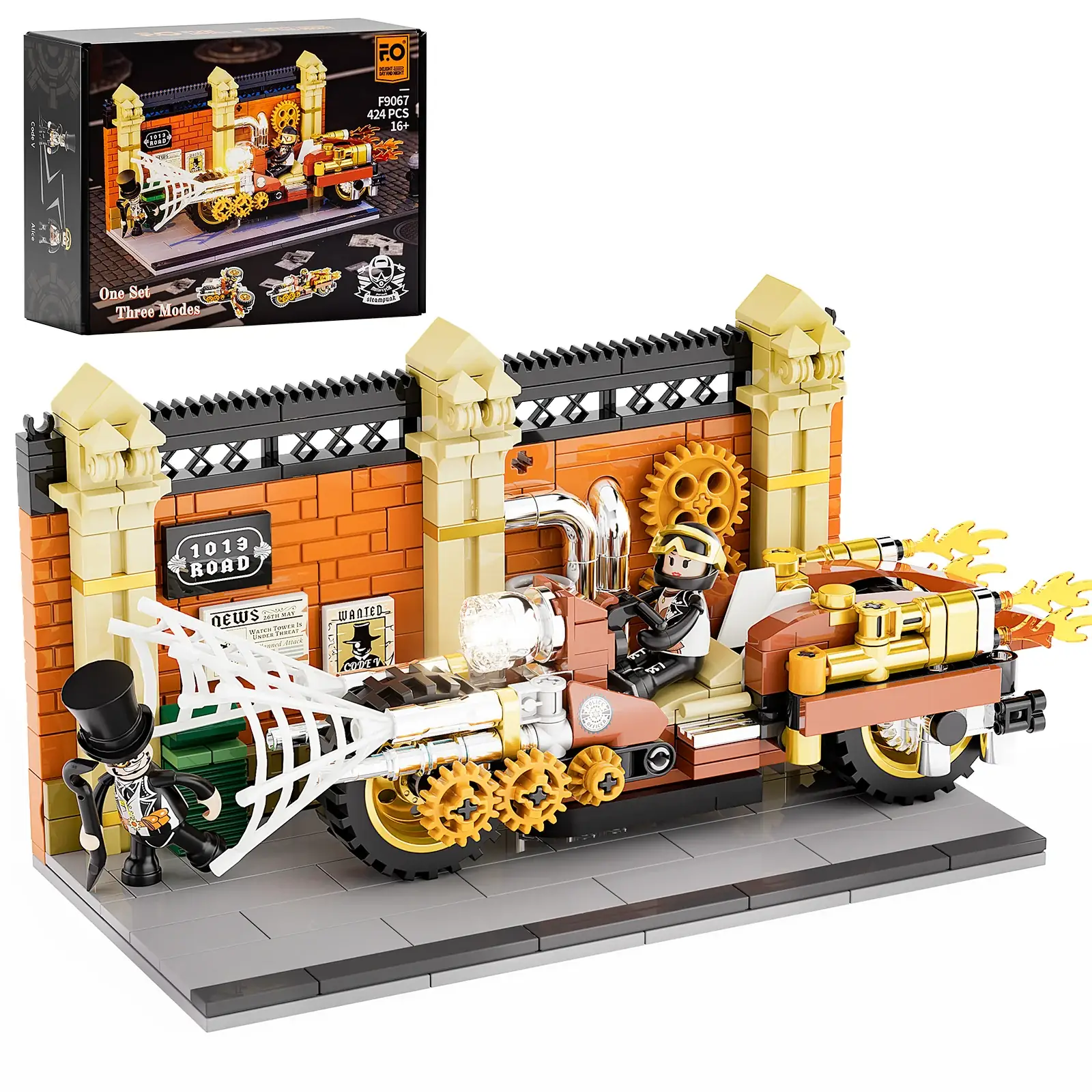 Lumibricks (Funwhole) Steampunk World Motorcycle Chase