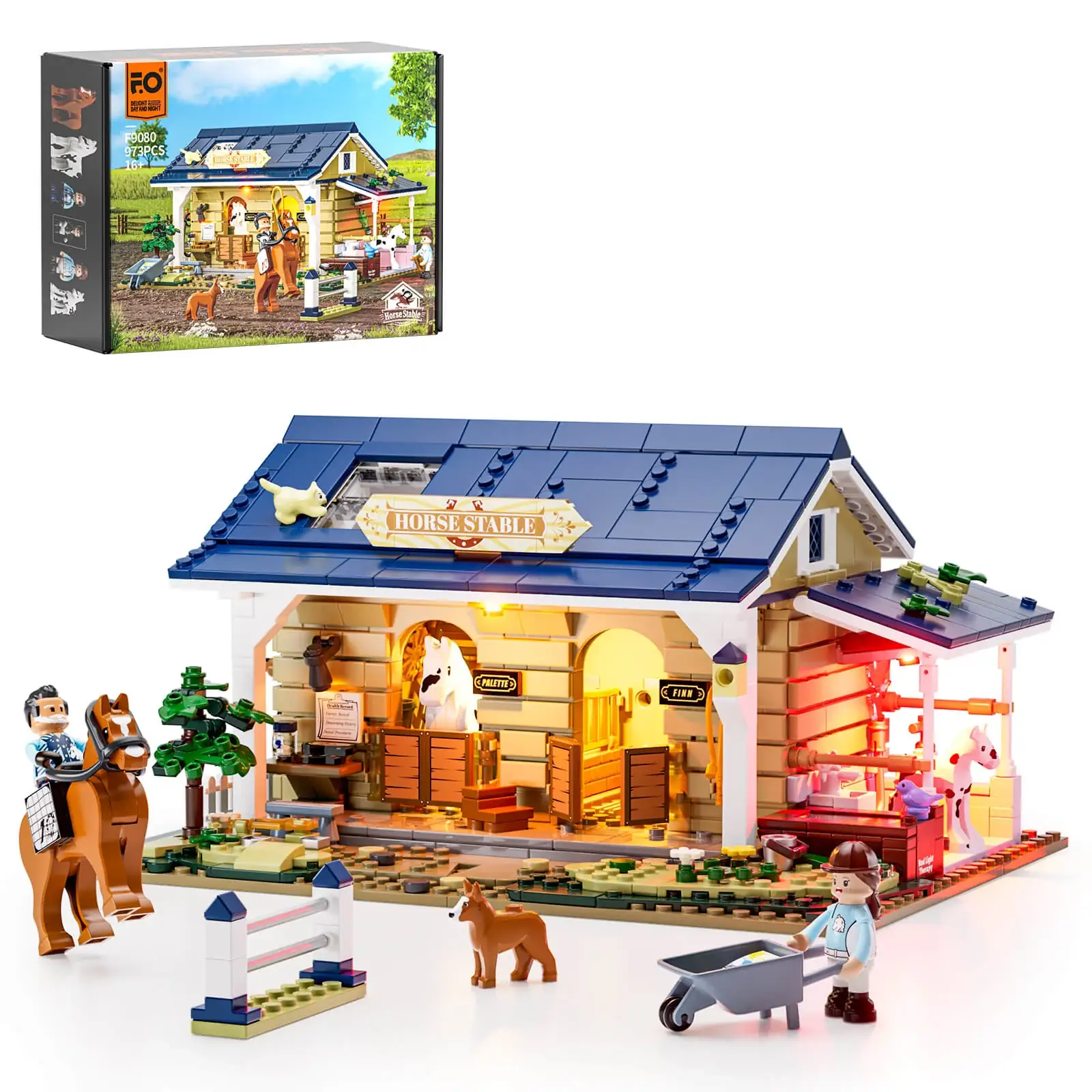 Lumibricks (Funwhole) Horse Stable • Set F9080 • SetDB