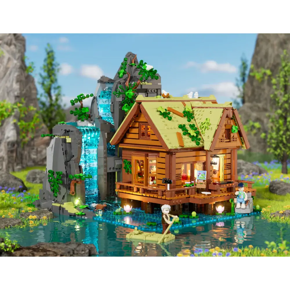 Lumibricks Waterfall Cabin • Set L9083 • SetDB