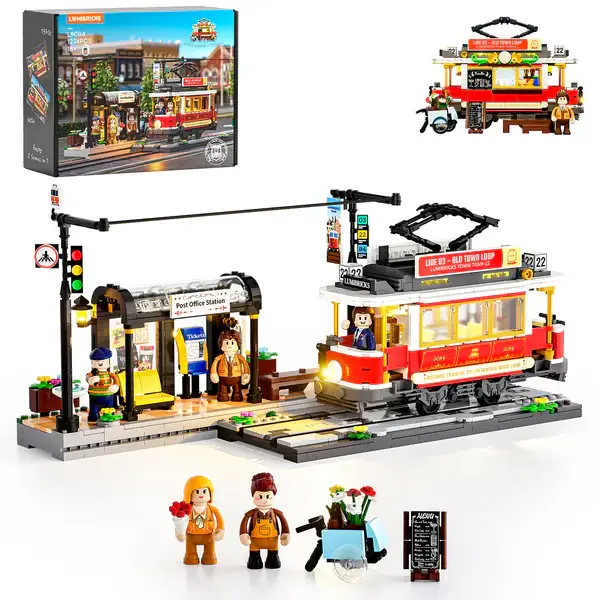 Lumibricks Heritage Tram and Station • Set L9084 • SetDB