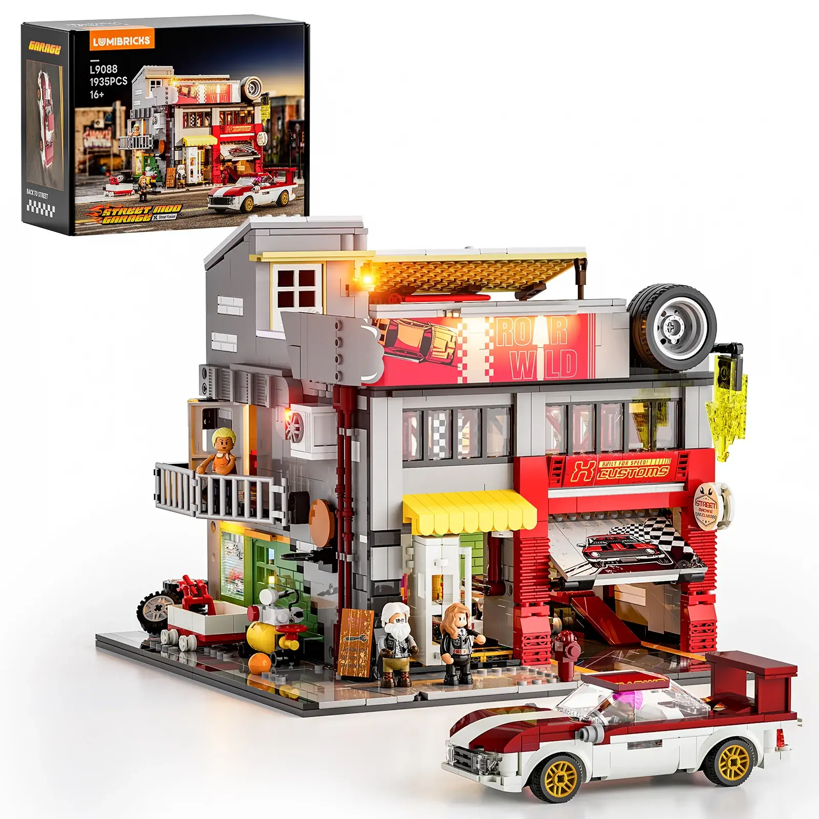 Lumibricks Street Mod Garage • Set L9088 • SetDB