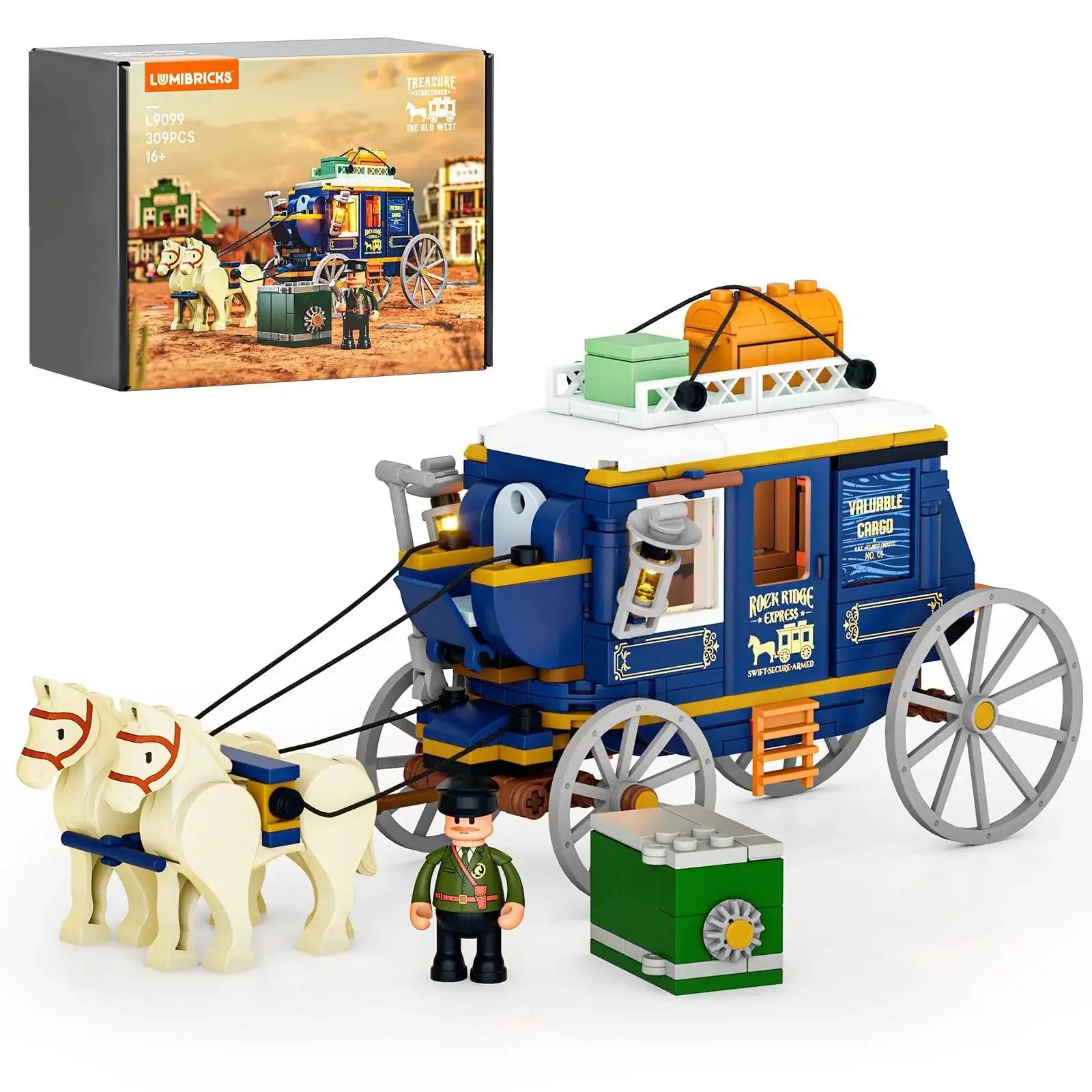 ルージュ&エルメジスティブルボックスセット Lumibricks Treasure Stagecoach • Set L9099 • SetDB