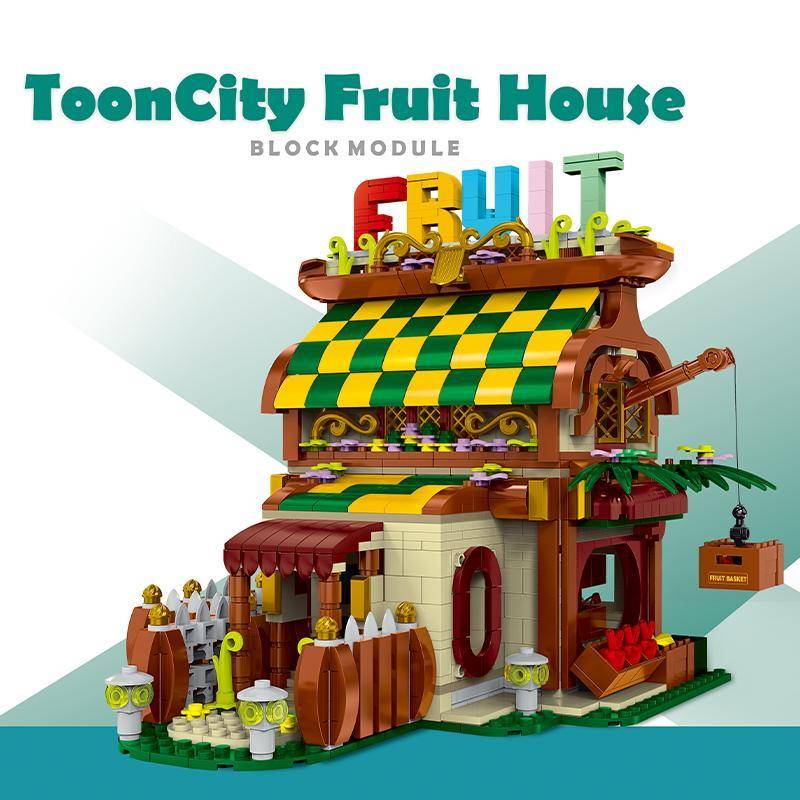 Maison aux fruits de la ville cartoon (MOR-031052) — Prix et comparaison | Brick Broker