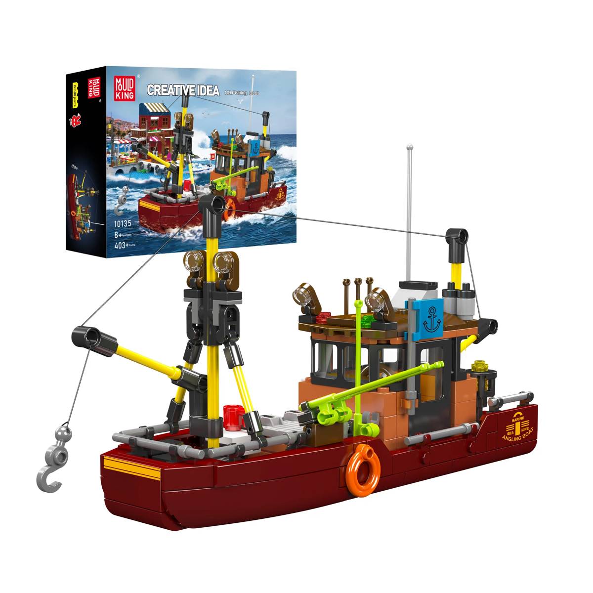 Mould King Fishing Boat • Set 10135 • SetDB • Merlins Bricks