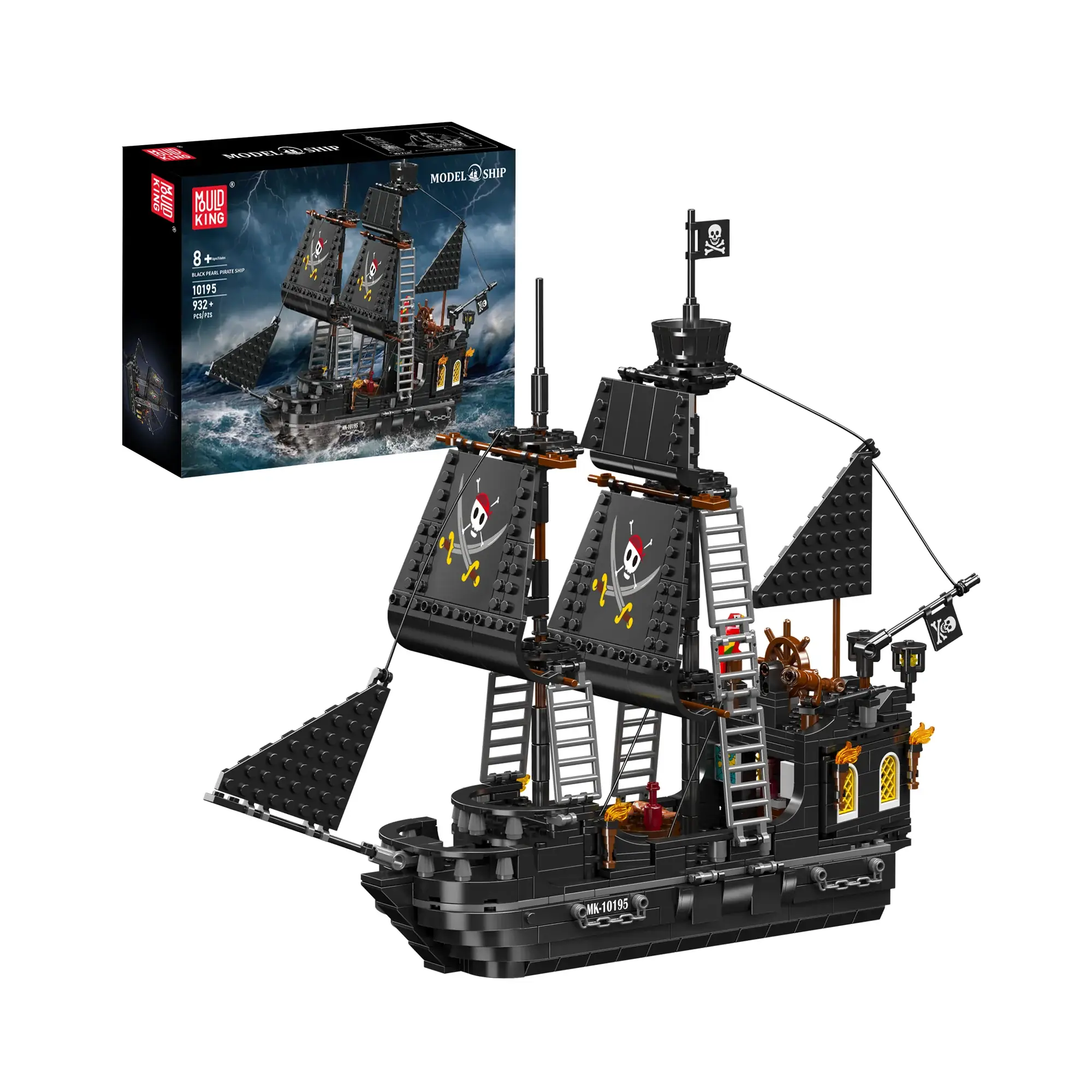 Mould King Black Pearl Pirate Ship • Set 10195 • SetDB