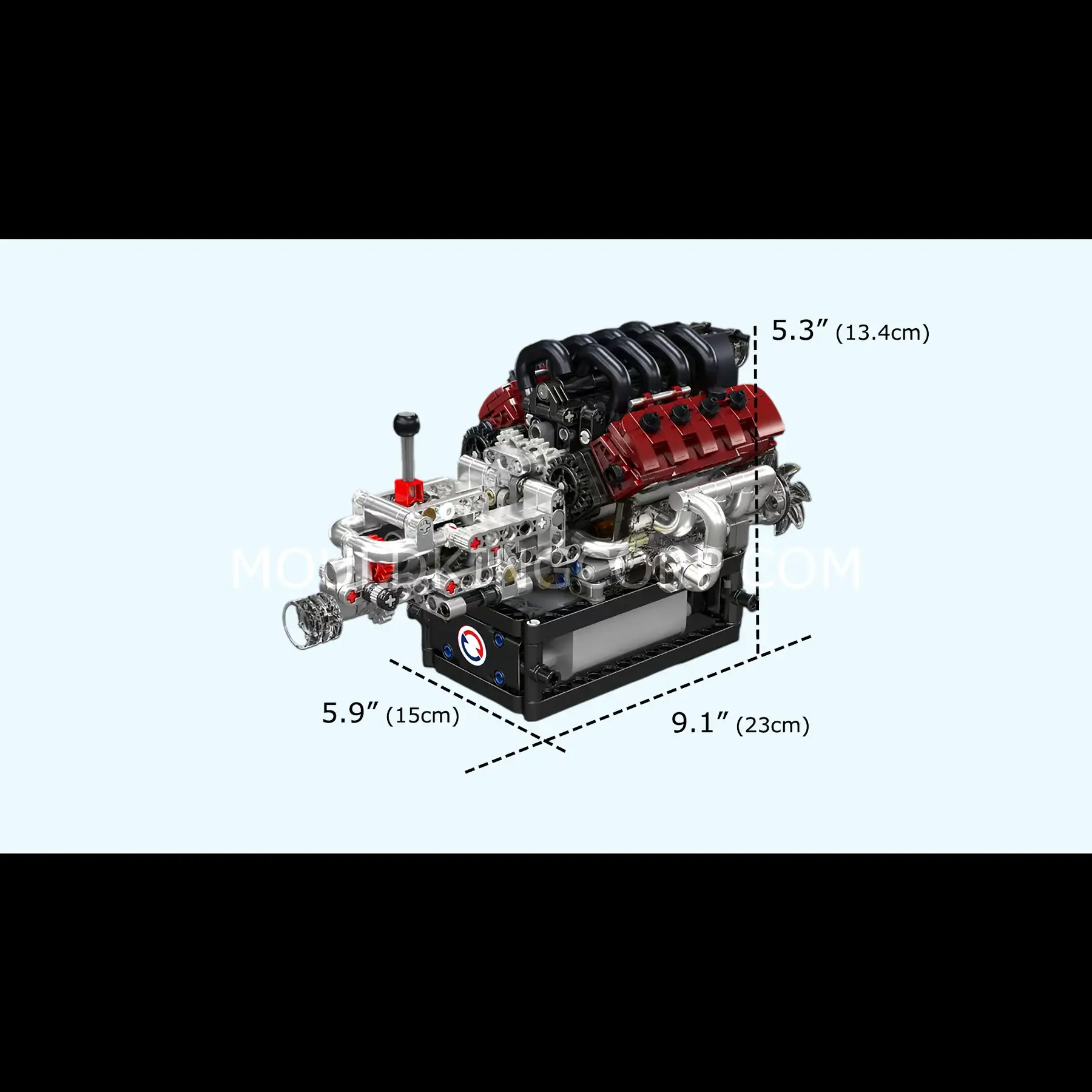 Mould King V8 Engine with Gearbox • Set 10227 • SetDB