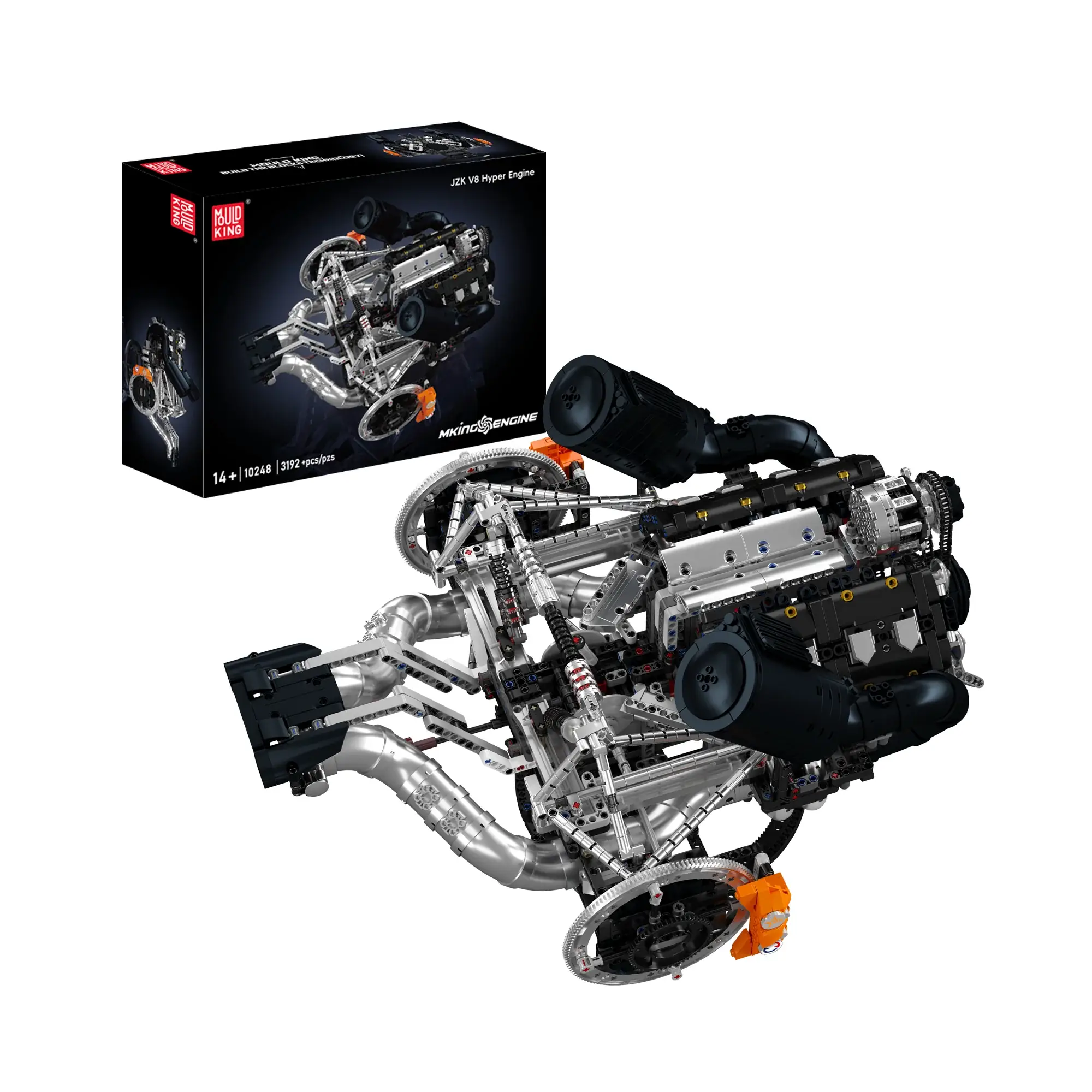 Hyper Get Engine Build Mould King JZK V8 Hyper Engine • Set 10248 • SetDB