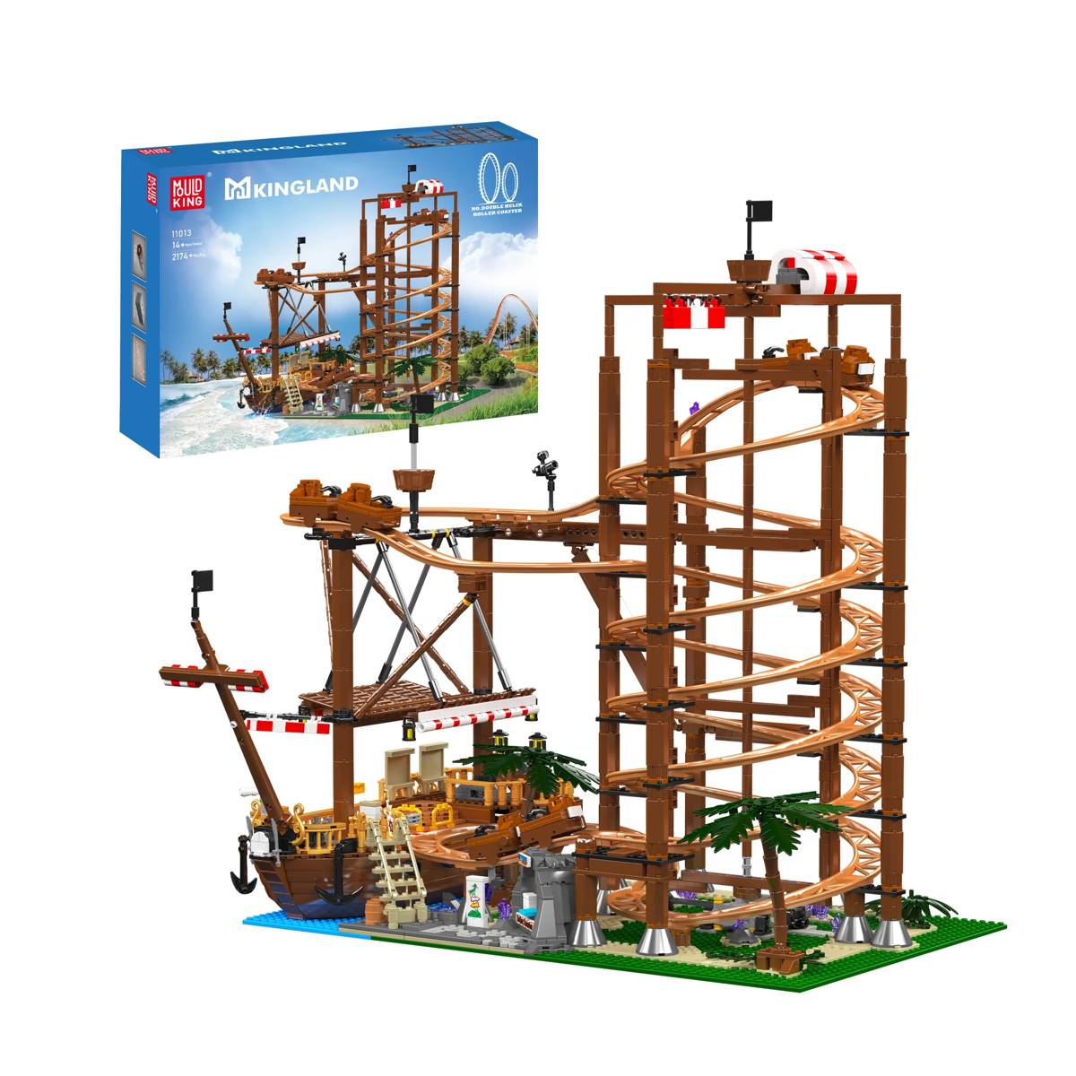 Mould King Double Helix Roller Coaster • Set 11013 • SetDB