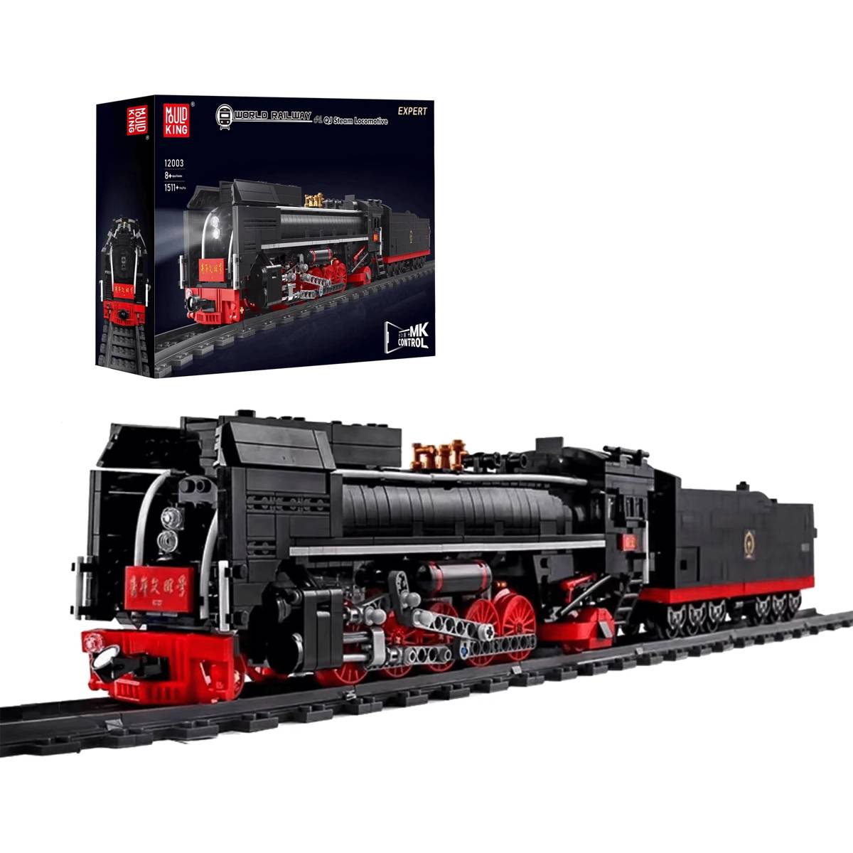 Ensemble de montage Gondola de la série Technic Railway QJ Steam Locomotive (MOU-12003) — Prix et comparaison | Brick Broker