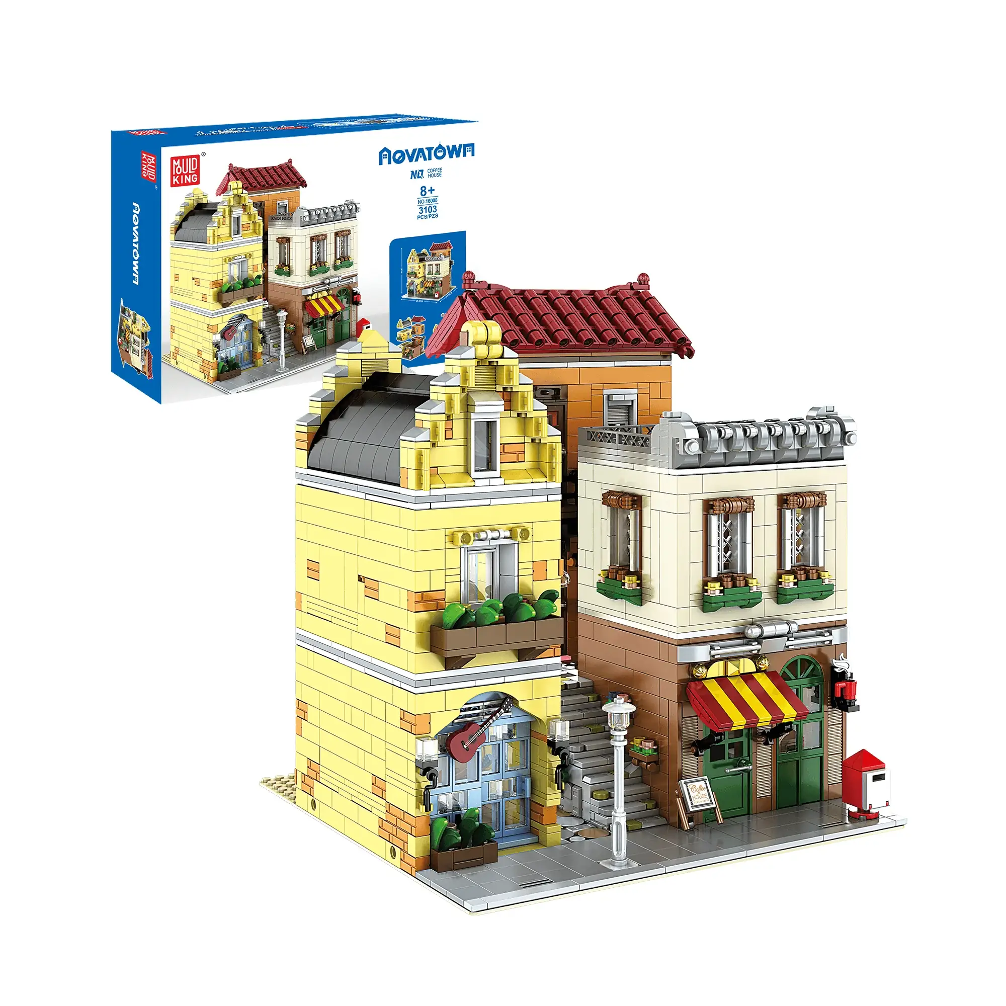 Mould King Street café • Set 16008 • SetDB • Merlins Bricks