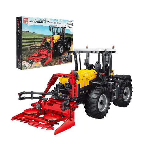 Mould King Technic 4-in-1 Tractor yellow • Set 17019 • SetDB