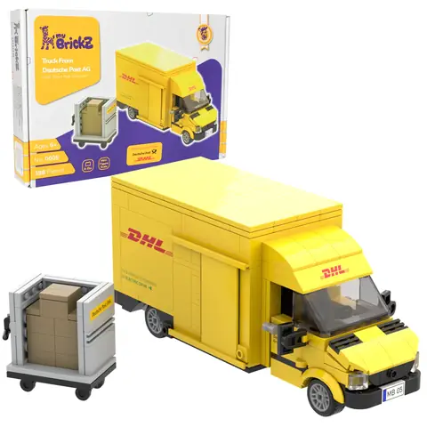 myBrickZ DHL Truck with Rolling Container • Set 0005 • SetDB