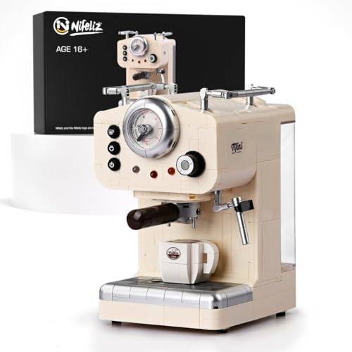 Machine à Espresso Semi-Automatique, Machine à Café Rétro, Kit de Collection et Jouet à Afficher, Idées Cadeaux pour Adultes (NF10211) — Prix et comparaison | Brick Broker