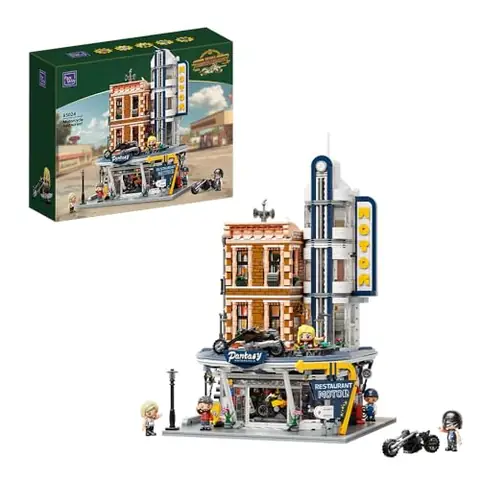 PANTASY Blossom Café Building Set - Modular Café with Dome (2826 pieces PANTASY Blossom Café Building Set - Modular Café with Dome (2826 pieces