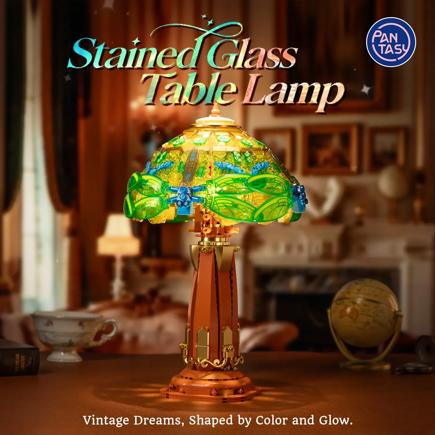 Pantasy Stained Glass Table Lamp • Set 85042 • SetDB