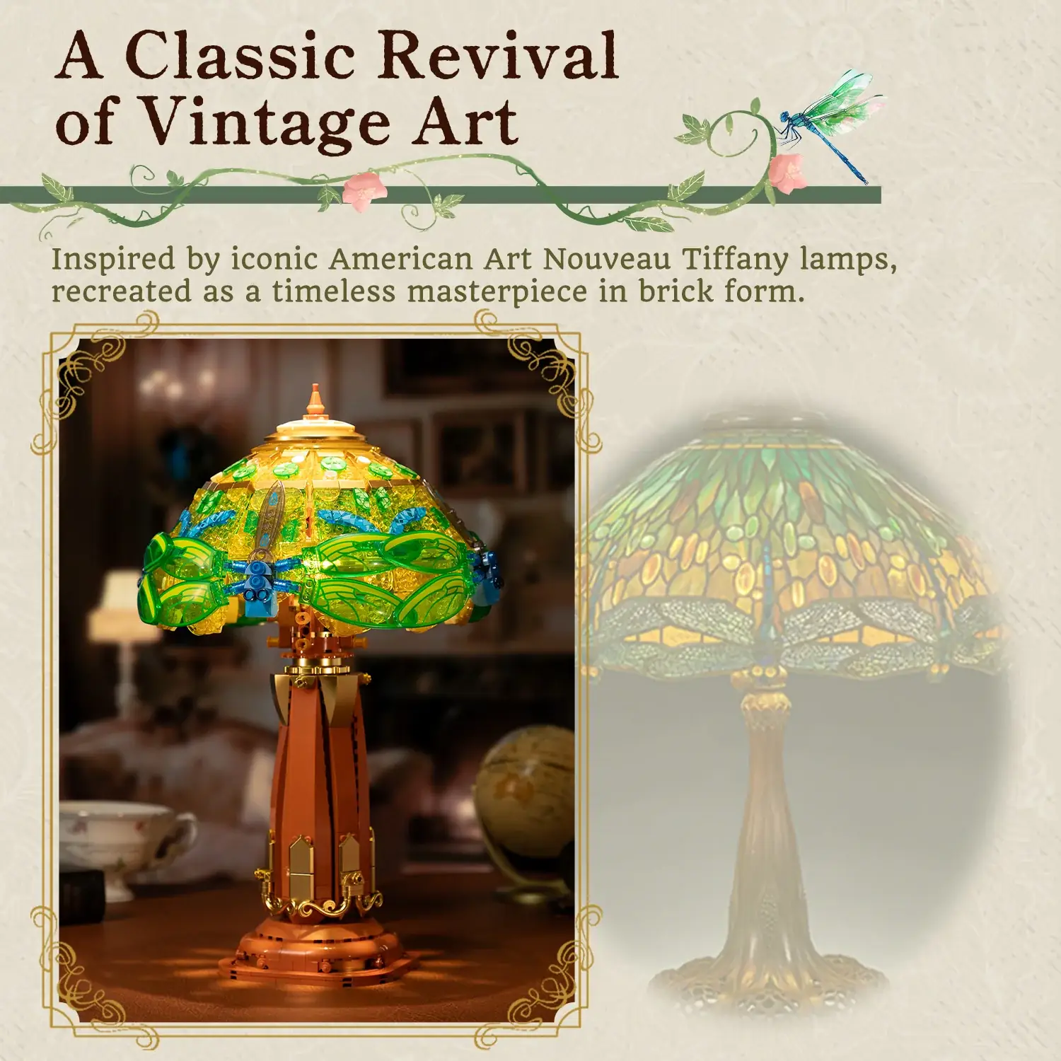Pantasy Stained Glass Table Lamp • Set 85042 • SetDB